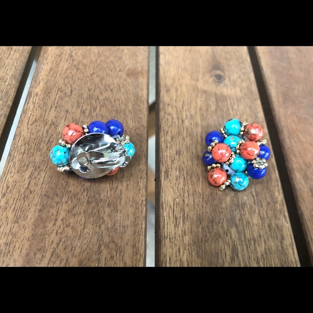 Vintage Clip on Beaded Earrings